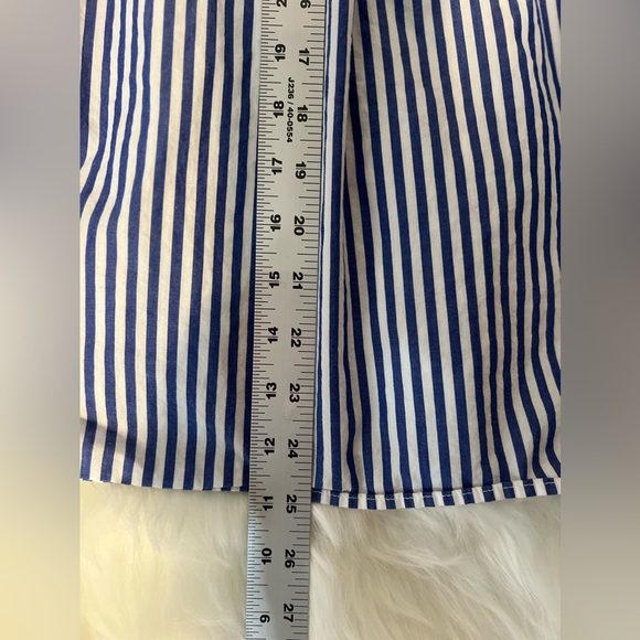 Zara Woman Off Shoulder Shirred Tunic or Mini Dress | blue, white | size small - Picture 7 of 7